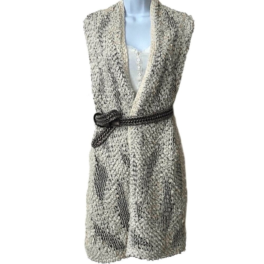 NIC+ZOE  Long Sleeveless Open Sweater Coat